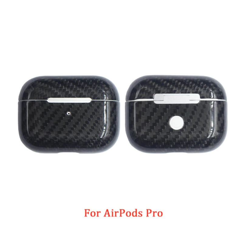Carbon Fiber Earphone Case Cover For Apple AirPods Pro & 3 Case Real Carbon Fiber LED Wireless Earphone Charging Box Hard Case
