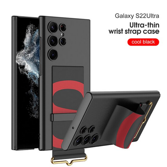 For Samsung Galaxy S22 Ultra Case Wrist Strap Holder Case For Samsung S22 Plus Ultra Thin Shockproof Soft Back Cover Accessories