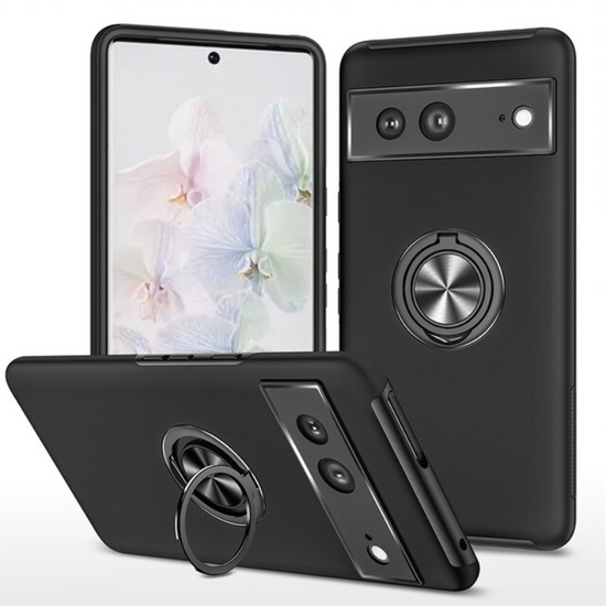 Luxury TPU + Hard PC With Stand Ring Magnet Shockproof Armor Protect Back Cover Case for Google Pixel 7 Pro