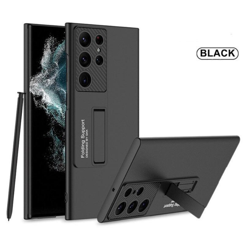 With S Pen Slot Stand Cover For Samsung Galaxy S22 Ultra S22 Plus 5G Case Luxury Ultra-thin Shockproof S21 Ultra Plus Cover Case