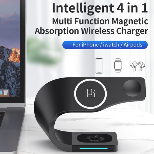 15W Fast Magnetic Wireless Charging Holder For iPhone 14 14Pro For iPhone 13 13Pro 12Pro Max 4 in 1 For Airpods Pro iWatch