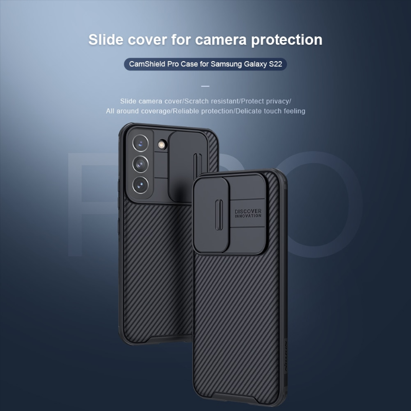 Nillkin Samsung Galaxy S22 Ultra Case, CamShield S22 Ultra Phone Case with Slide Camera Cover Protector Hard PC & TPU Slim Protective Case for Samsung Galaxy S22 Ultra 5G 6.8''