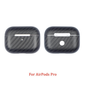 Carbon Fiber Earphone Case Cover For Apple AirPods Pro & 3 Case Real Carbon Fiber LED Wireless Earphone Charging Box Hard Case