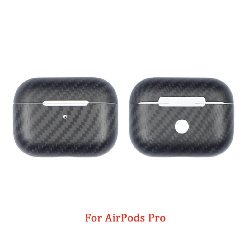 Carbon Fiber Earphone Case Cover For Apple AirPods Pro & 3 Case Real Carbon Fiber LED Wireless Earphone Charging Box Hard Case