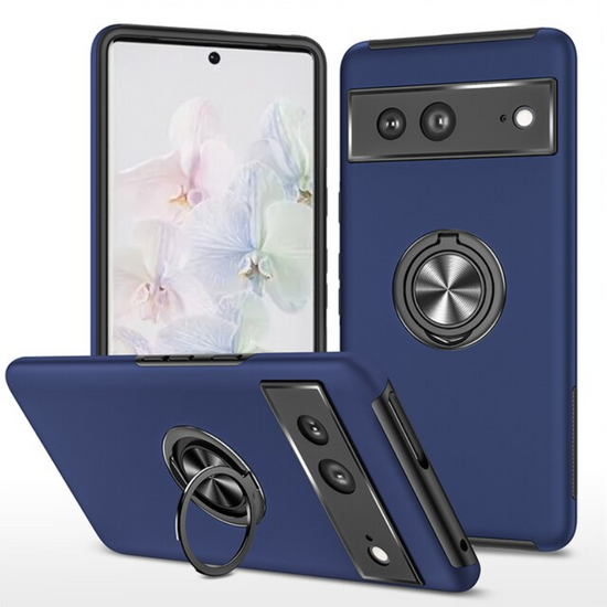 Luxury TPU + Hard PC With Stand Ring Magnet Shockproof Armor Protect Back Cover Case for Google Pixel 7 Pro