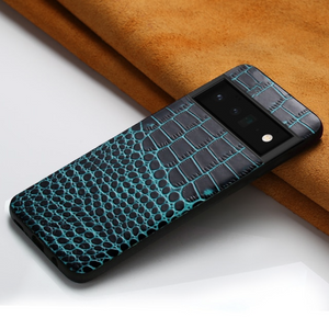 Phone Case for Google Pixel 7 6 Pro 6A 6 Luxury Genuine Cowhide Leather 360 Full Protective Back Cover LANGSIDI
