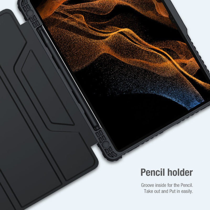 NILLKIN For Samsung Galaxy Tab S8 Case Magnetic Stand Cover For Samsung Galaxy Tab S7 Camera Protection Cover with Stand Smart Wake & Sleep Pencil Holder