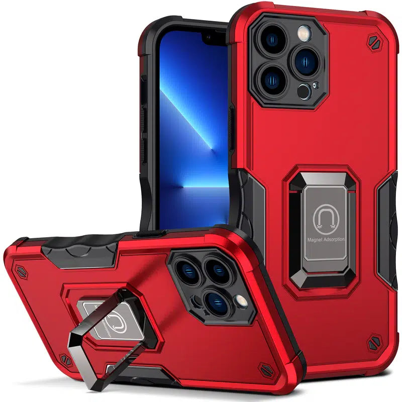 Luxury Armor With Ring Car Holder Cover For iPhone 14 13 12 Pro Max 12 Mini Case Camera Protection Shockproof Phone Case Coque Fundas For iPhone 14 13 12