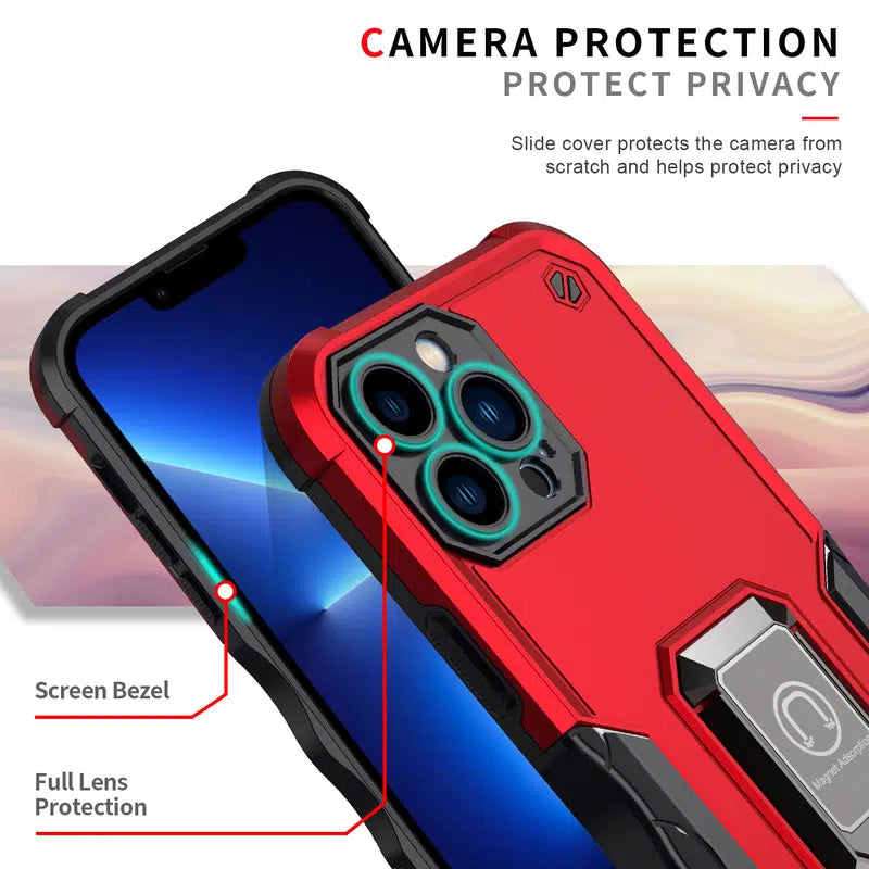 Luxury Armor With Ring Car Holder Cover For iPhone 14 13 12 Pro Max 12 Mini Case Camera Protection Shockproof Phone Case Coque Fundas For iPhone 14 13 12