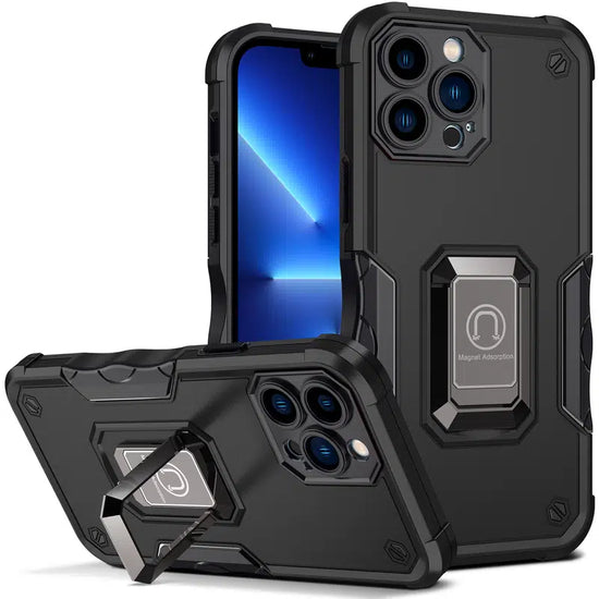 Luxury Armor With Ring Car Holder Cover For iPhone 14 13 12 Pro Max 12 Mini Case Camera Protection Shockproof Phone Case Coque Fundas For iPhone 14 13 12