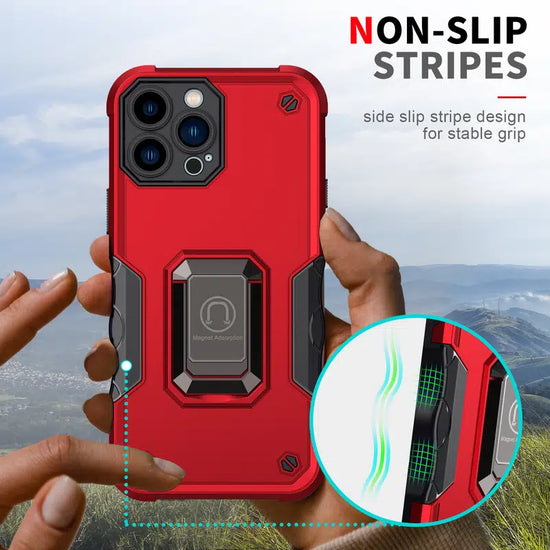 Luxury Armor With Ring Car Holder Cover For iPhone 14 13 12 Pro Max 12 Mini Case Camera Protection Shockproof Phone Case Coque Fundas For iPhone 14 13 12