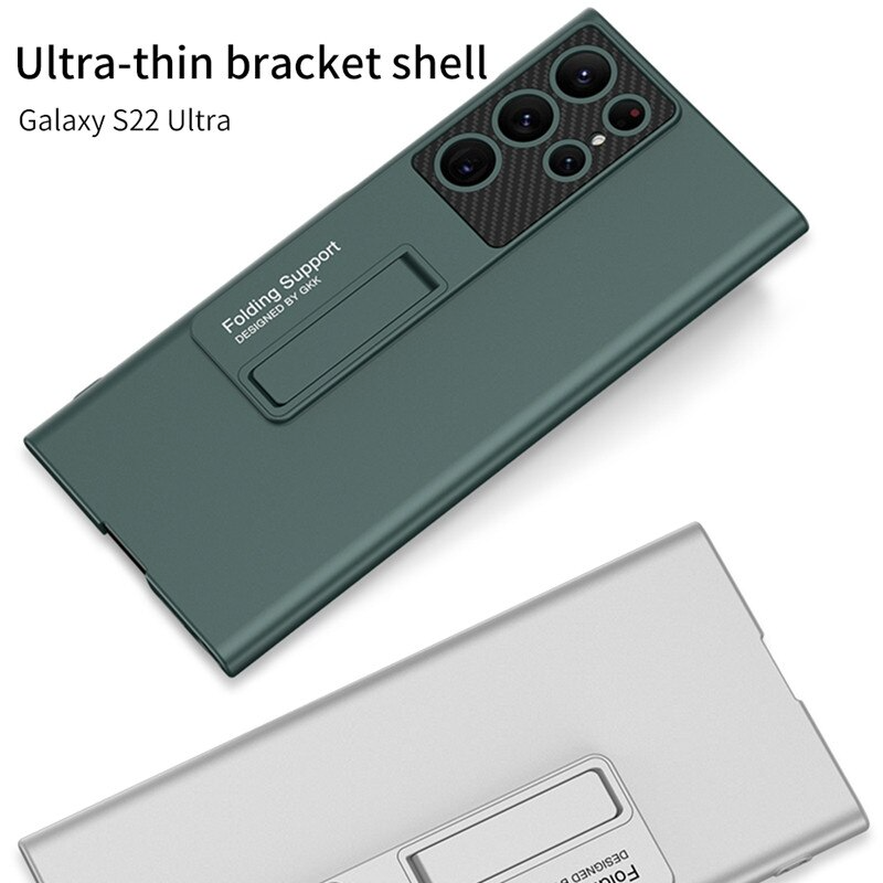 With S Pen Slot Stand Cover For Samsung Galaxy S22 Ultra S22 Plus 5G Case Luxury Ultra-thin Shockproof S21 Ultra Plus Cover Case
