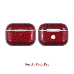 Carbon Fiber Earphone Case Cover For Apple AirPods Pro & 3 Case Real Carbon Fiber LED Wireless Earphone Charging Box Hard Case