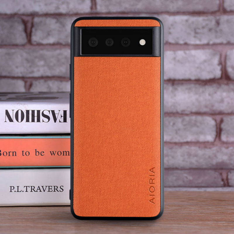 Case for Google Pixel 7 6 Pro 6A Coque Luxury Textile Leather Skin Soft TPU Hard Phone Cover For Google Pixel 7 6 Case