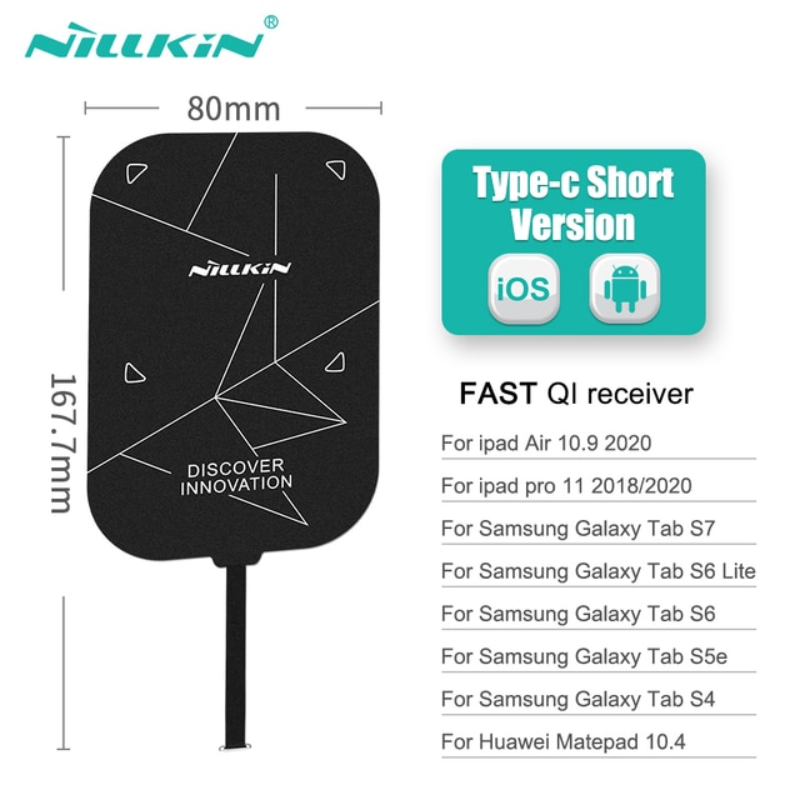 For iPad Wireless Charging Receiver, Nillkin Magic Tag X Qi Wireless Charger Receiver Chip for iPad 10.2 / 9.7 for iPad Pro 10.5