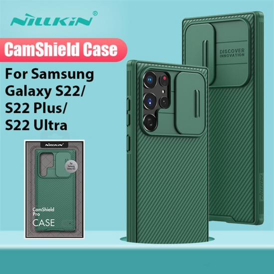 Nillkin Samsung Galaxy S22 Ultra Case, CamShield S22 Ultra Phone Case with Slide Camera Cover Protector Hard PC & TPU Slim Protective Case for Samsung Galaxy S22 Ultra 5G 6.8''