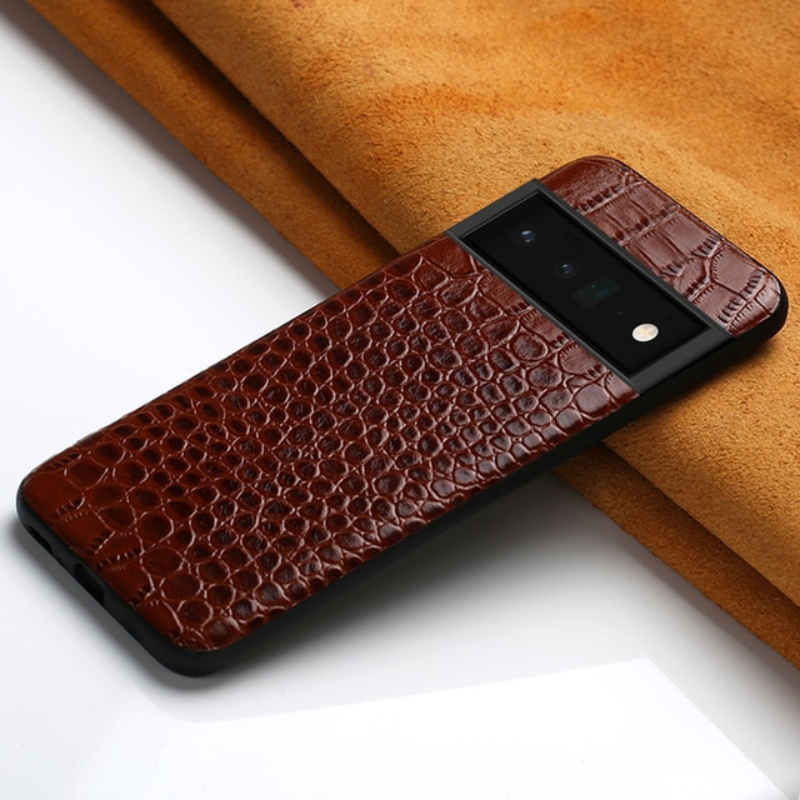 Phone Case for Google Pixel 7 6 Pro 6A 6 Luxury Genuine Cowhide Leather 360 Full Protective Back Cover LANGSIDI