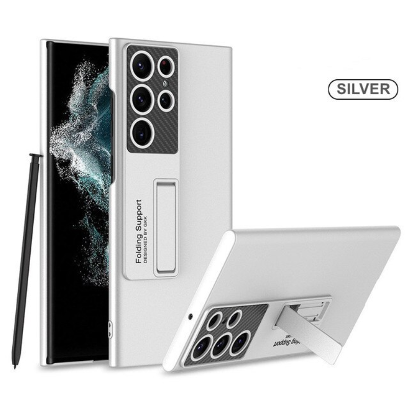 With S Pen Slot Stand Cover For Samsung Galaxy S22 Ultra S22 Plus 5G Case Luxury Ultra-thin Shockproof S21 Ultra Plus Cover Case