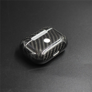 Carbon Fiber Earphone Case Cover For Apple AirPods Pro & 3 Case Real Carbon Fiber LED Wireless Earphone Charging Box Hard Case