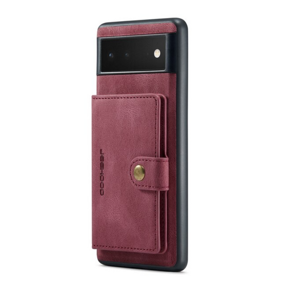 2 in 1 Detachable Leather Cover For Google Pixel 6 Pro Phone Case Wallet Card Holder Stand Magnetic Purse Wireless Charging