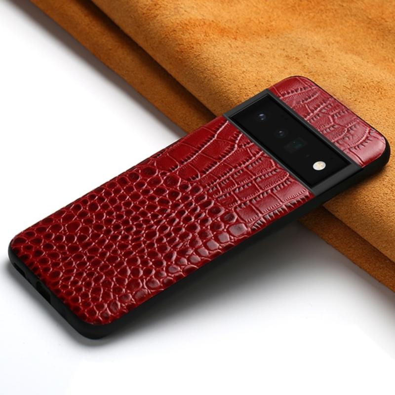 Phone Case for Google Pixel 7 6 Pro 6A 6 Luxury Genuine Cowhide Leather 360 Full Protective Back Cover LANGSIDI