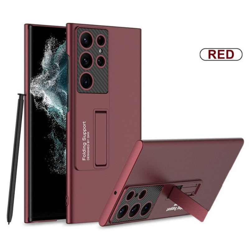 With S Pen Slot Stand Cover For Samsung Galaxy S22 Ultra S22 Plus 5G Case Luxury Ultra-thin Shockproof S21 Ultra Plus Cover Case