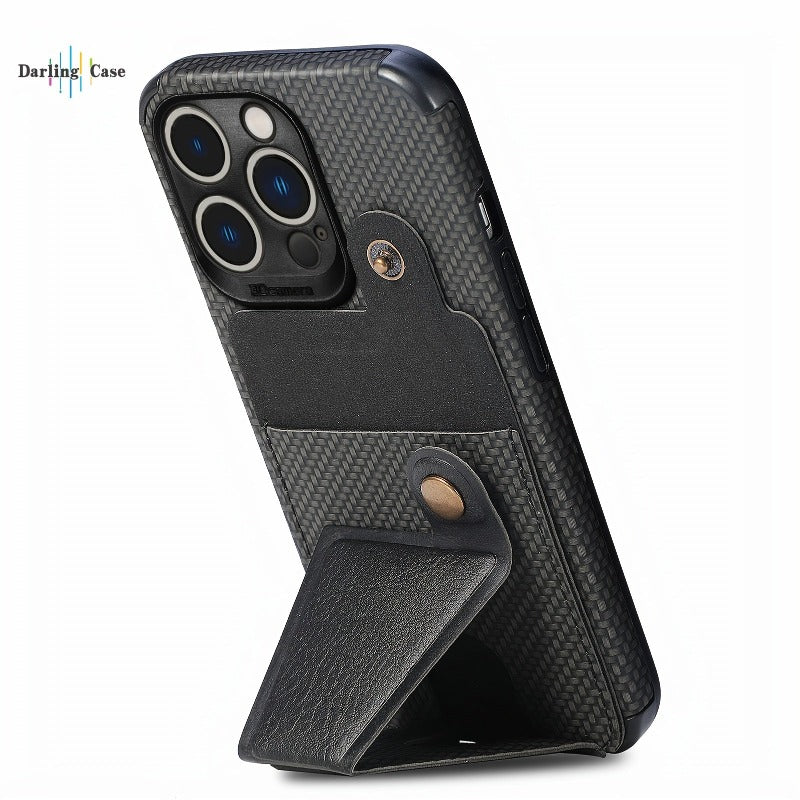 Luxury Card Holder Wallet Leather Case for iPhone 11 12 13 14 Pro Max Card Holder Magnetic Cover Leather Wallet Card Holder case