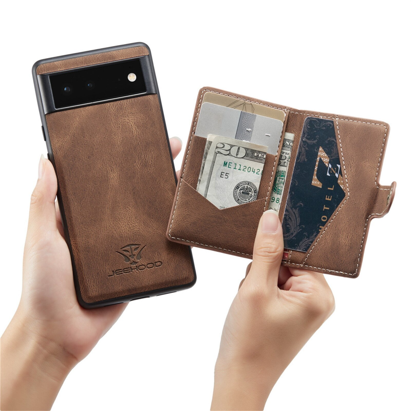 2 in 1 Detachable Leather Cover For Google Pixel 6 Pro Phone Case Wallet Card Holder Stand Magnetic Purse Wireless Charging
