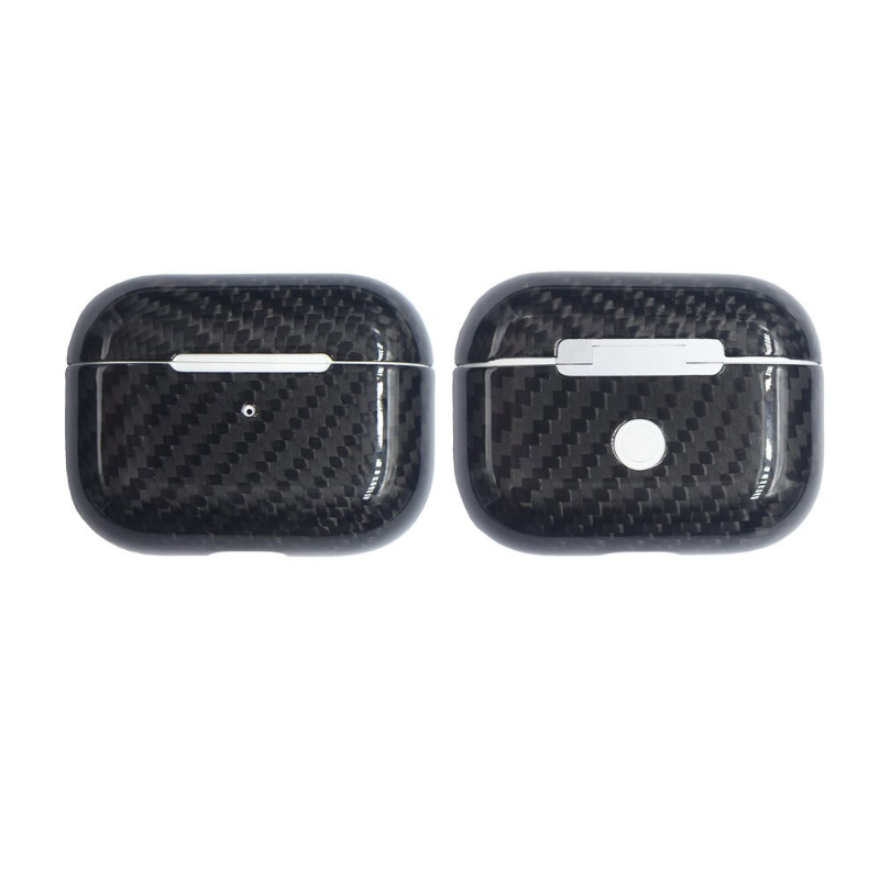 Carbon Fiber Earphone Case Cover For Apple AirPods Pro & 3 Case Real Carbon Fiber LED Wireless Earphone Charging Box Hard Case