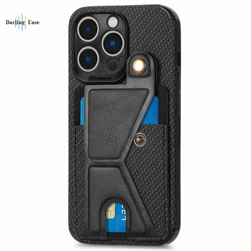 Luxury Card Holder Wallet Leather Case for iPhone 11 12 13 14 Pro Max Card Holder Magnetic Cover Leather Wallet Card Holder case