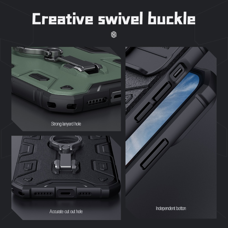 For iPhone 13 Pro Max Case For iPhone 14 Pro Max NILLKIN CamShield Armor Pro Magnetic Case Slide Camera Case With Ring Kickstand