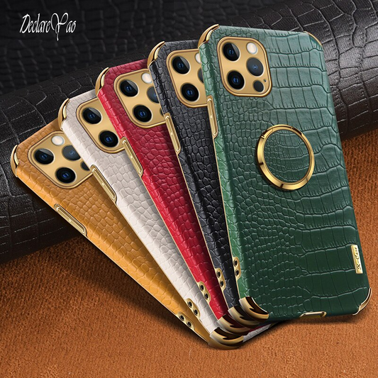 For iPhone14 Case Zroteve Crocodile Pattern PU Leather Cover For Apple iPhone 14 13 11 12 Pro Max mini 14Plus Slim 3D Plating Cases