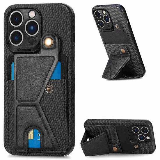 Luxury Card Holder Wallet Leather Case for iPhone 11 12 13 14 Pro Max Card Holder Magnetic Cover Leather Wallet Card Holder case