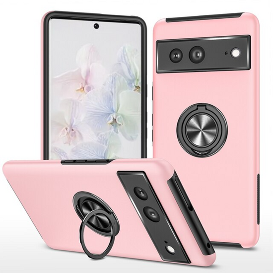 Luxury TPU + Hard PC With Stand Ring Magnet Shockproof Armor Protect Back Cover Case for Google Pixel 7 Pro