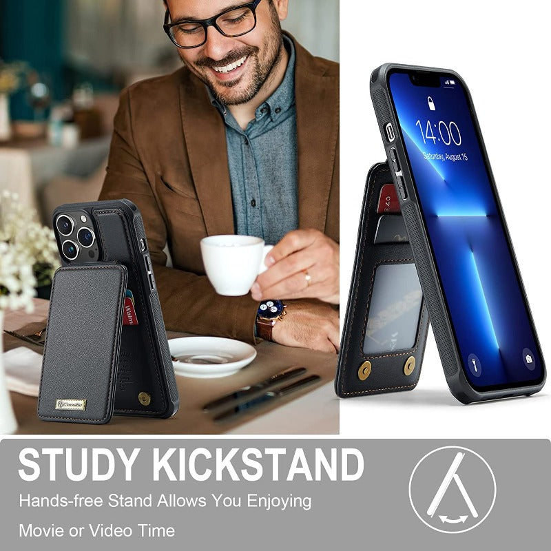 Strapurs iPhone 14 13 12 Pro Max Case with Card Holder, iPhone 14 13 12 Pro Case Wallet RFID Blocking, Shockproof Slim PU Leather Magnetic Vertical Flip Wallet Case 14 13 12 with Stand for Women Men