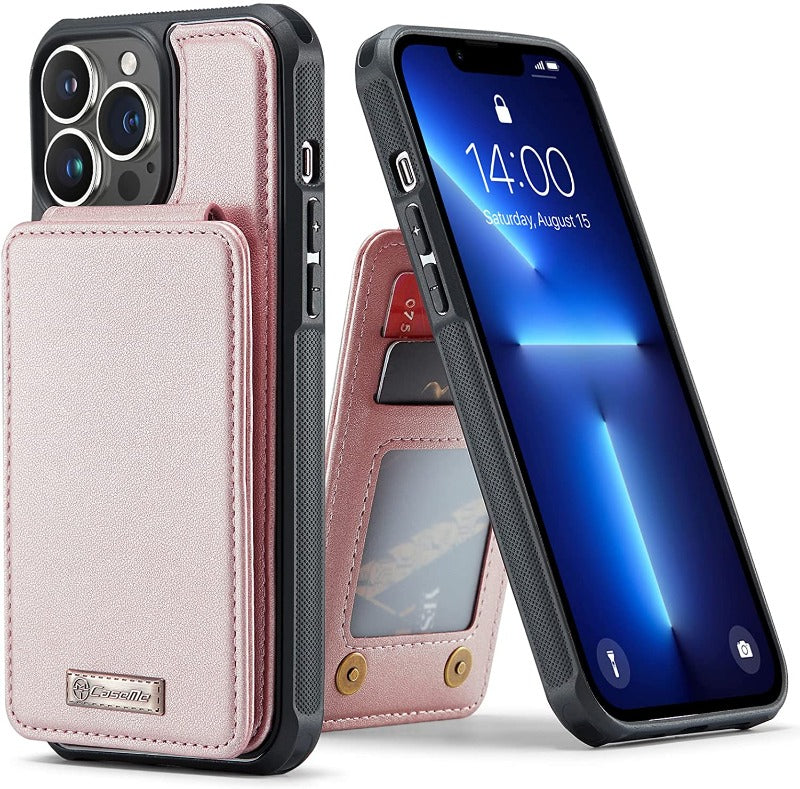 Strapurs iPhone 14 13 12 Pro Max Case with Card Holder, iPhone 14 13 12 Pro Case Wallet RFID Blocking, Shockproof Slim PU Leather Magnetic Vertical Flip Wallet Case 14 13 12 with Stand for Women Men