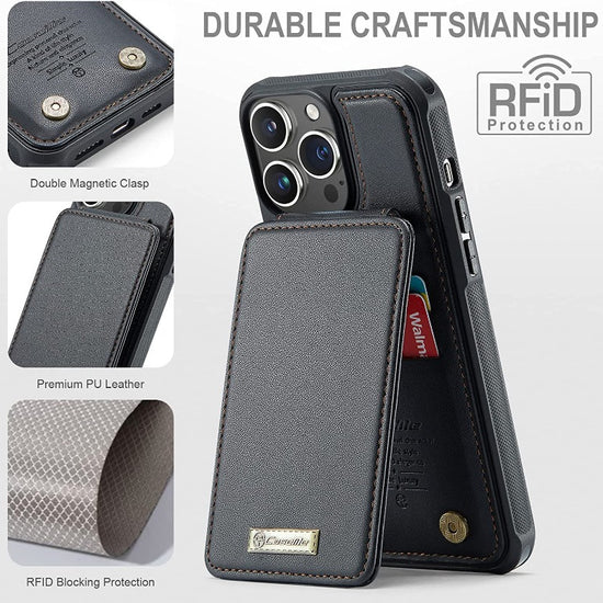 Strapurs iPhone 14 13 12 Pro Max Case with Card Holder, iPhone 14 13 12 Pro Case Wallet RFID Blocking, Shockproof Slim PU Leather Magnetic Vertical Flip Wallet Case 14 13 12 with Stand for Women Men