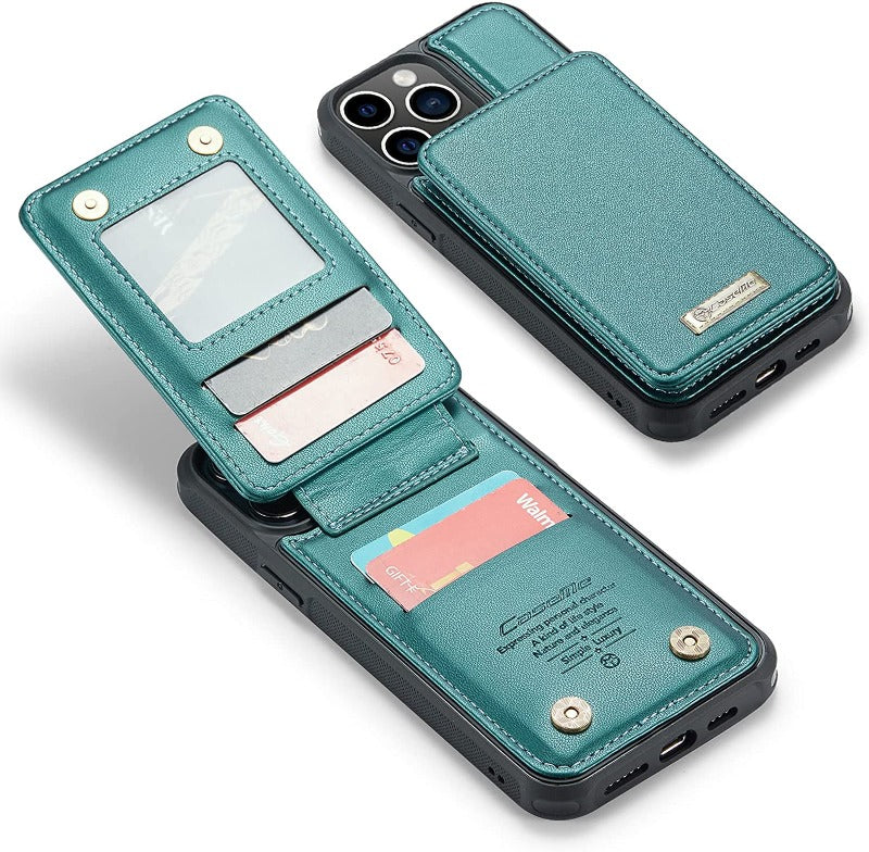Strapurs iPhone 14 13 12 Pro Max Case with Card Holder, iPhone 14 13 12 Pro Case Wallet RFID Blocking, Shockproof Slim PU Leather Magnetic Vertical Flip Wallet Case 14 13 12 with Stand for Women Men