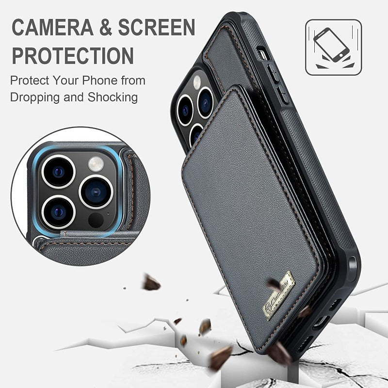 Strapurs iPhone 14 13 12 Pro Max Case with Card Holder, iPhone 14 13 12 Pro Case Wallet RFID Blocking, Shockproof Slim PU Leather Magnetic Vertical Flip Wallet Case 14 13 12 with Stand for Women Men