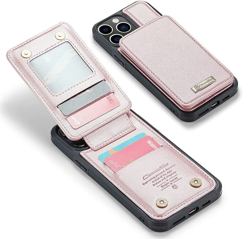 Strapurs iPhone 14 13 12 Pro Max Case with Card Holder, iPhone 14 13 12 Pro Case Wallet RFID Blocking, Shockproof Slim PU Leather Magnetic Vertical Flip Wallet Case 14 13 12 with Stand for Women Men