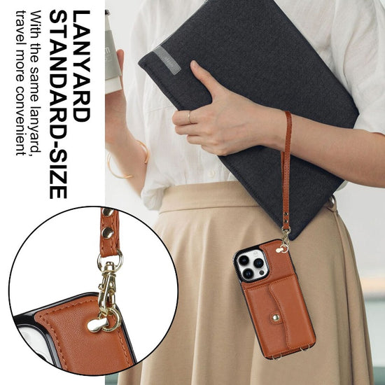 Crossbody Wallet Leather Phone Case for iPhone 13 14 11 Pro Max 13 12 Mini 14 Plus Multifunctio Wrist Strap Lanyard Cover
