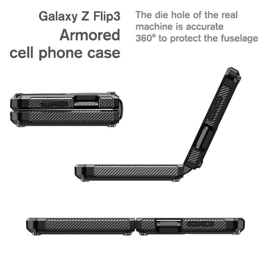 Rugged Phone Case for Samsung Galaxy Z Flip 4 3 Shockproof and Anti-Scratch Silicone Bumper Case for Galaxy Z Flip 4
