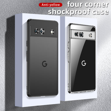 Luxury Matte Armor Ice Crystal Transparent Air bag Anti-fall Phone Case For Google Pixel