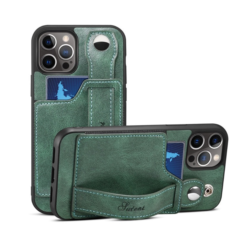 Suitable for iPhone14 13 12 11 ProMax Pro Phone Case   Wallet Phone Case Slim PU Leather Case With Card Holder Wrist Hand Strap for iPhone14 13 12 11 iPhone13 12 Mini