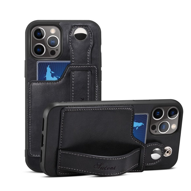 Suitable for iPhone14 13 12 11 ProMax Pro Phone Case   Wallet Phone Case Slim PU Leather Case With Card Holder Wrist Hand Strap for iPhone14 13 12 11 iPhone13 12 Mini