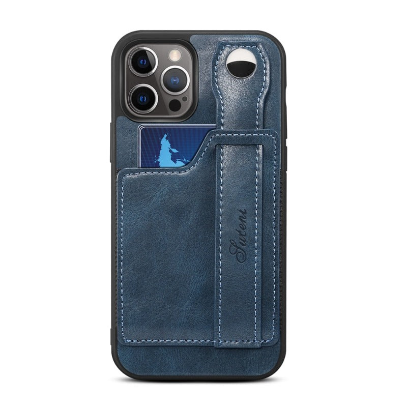 Suitable for iPhone14 13 12 11 ProMax Pro Phone Case   Wallet Phone Case Slim PU Leather Case With Card Holder Wrist Hand Strap for iPhone14 13 12 11 iPhone13 12 Mini