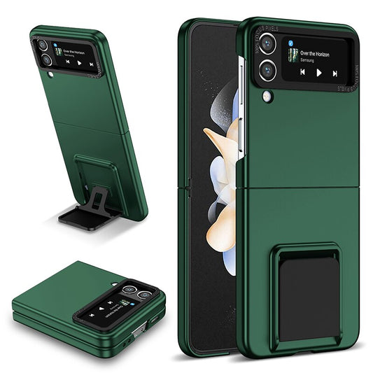 Anti Fingerprint Armor Phone Case With Built-in Kickstand Bracket For Samsung Galaxy Z Flip 4 5