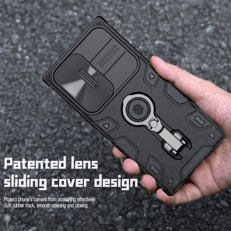 For Samsung Galaxy S23 S22 S21 Ultra Case Nillkin Camshield Armor Pro Slide Camera Case With Ring Holder For Samsung S23 S22 S21Cover