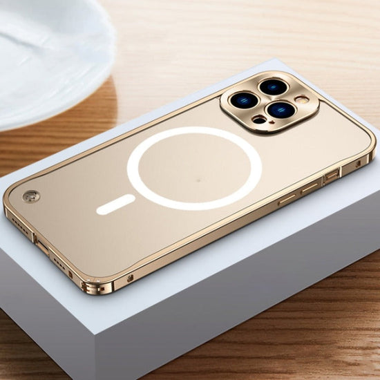Shockproof Metal Bumper Camera Protector Case For iphone 13 Pro Max Magsafe Magnetic Wireless Charging Case 13 Pro Clear Cover