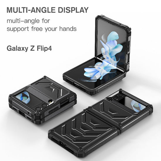 Rugged Phone Case for Samsung Galaxy Z Flip 4 3 Shockproof and Anti-Scratch Silicone Bumper Case for Galaxy Z Flip 4